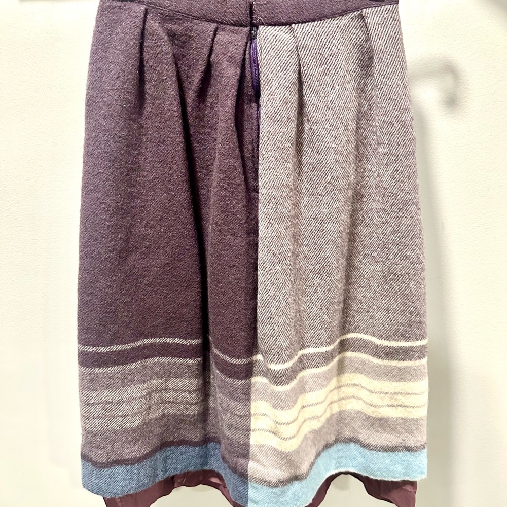 Vintage Diane Von Furstenberg Plaid Wool Skirt Size 6 - Picture 5 of 8